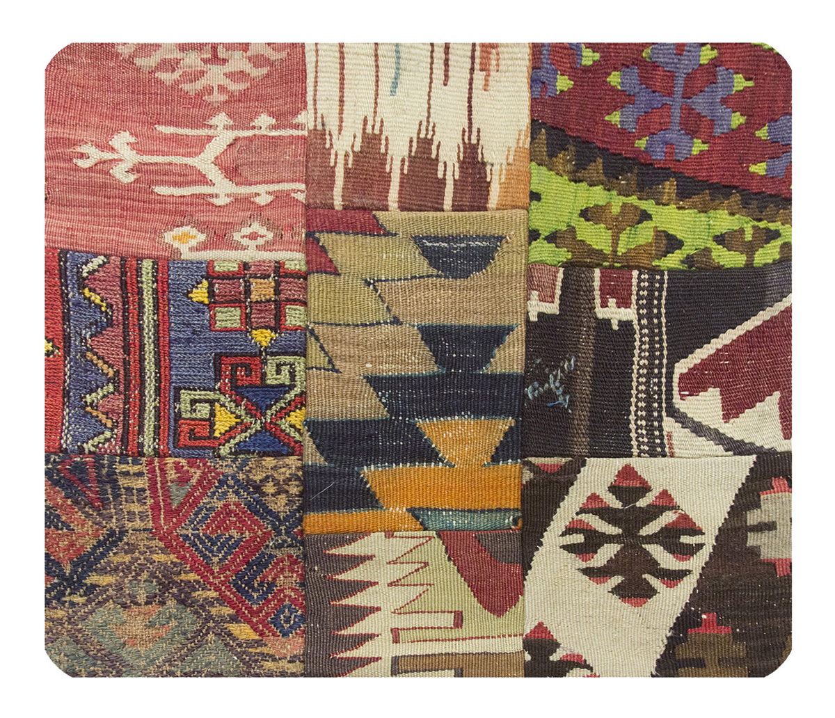 Patchwork Rug Pillow-1-53