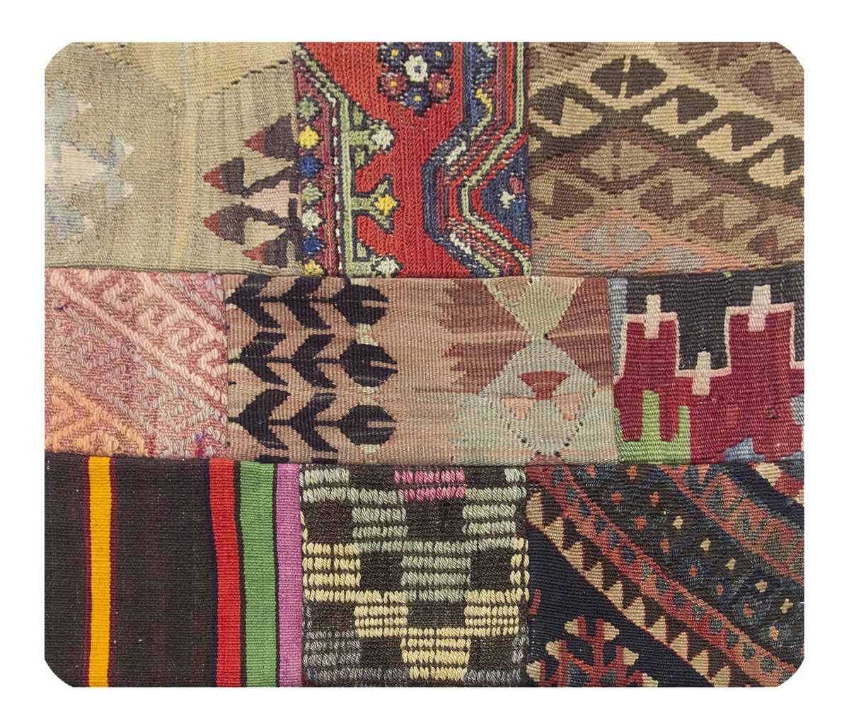 Patchwork Rug Pillow-1-55