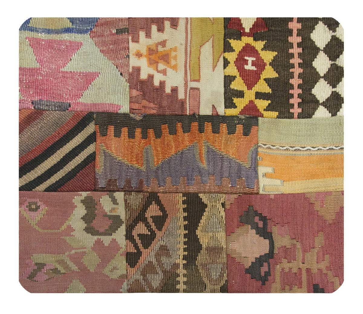 Patchwork Rug Pillow-2-19
