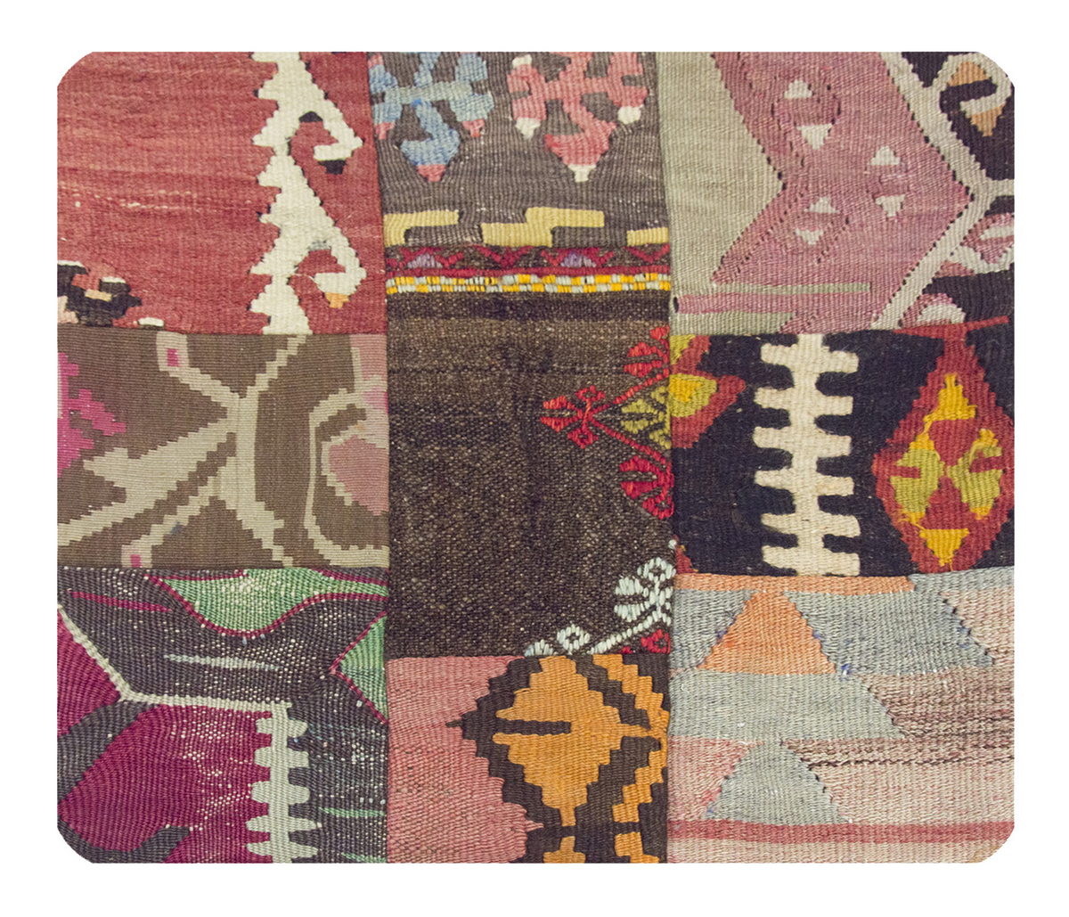 Patchwork Rug Pillow-2-36