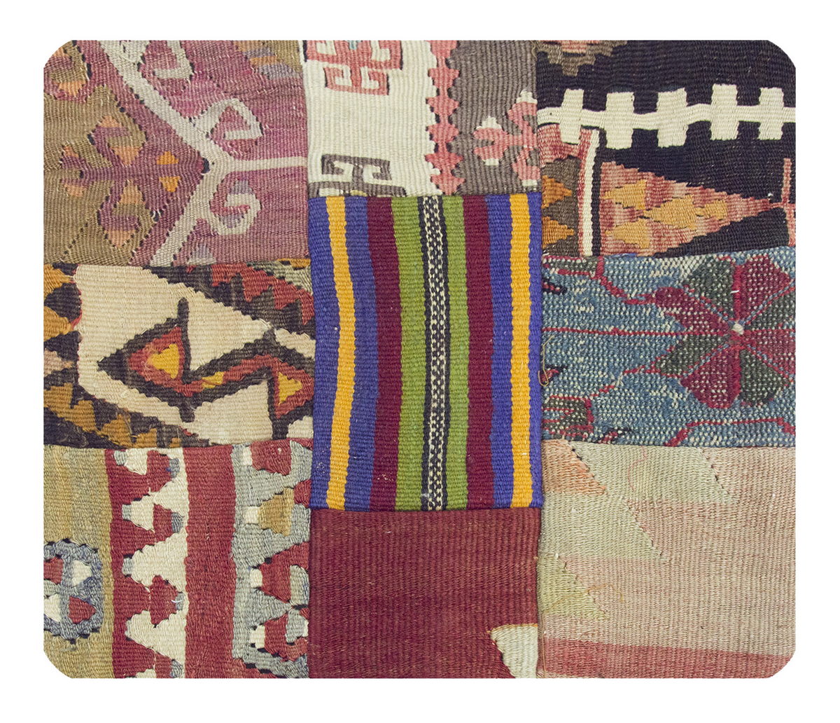 Patchwork Rug Pillow-2-45