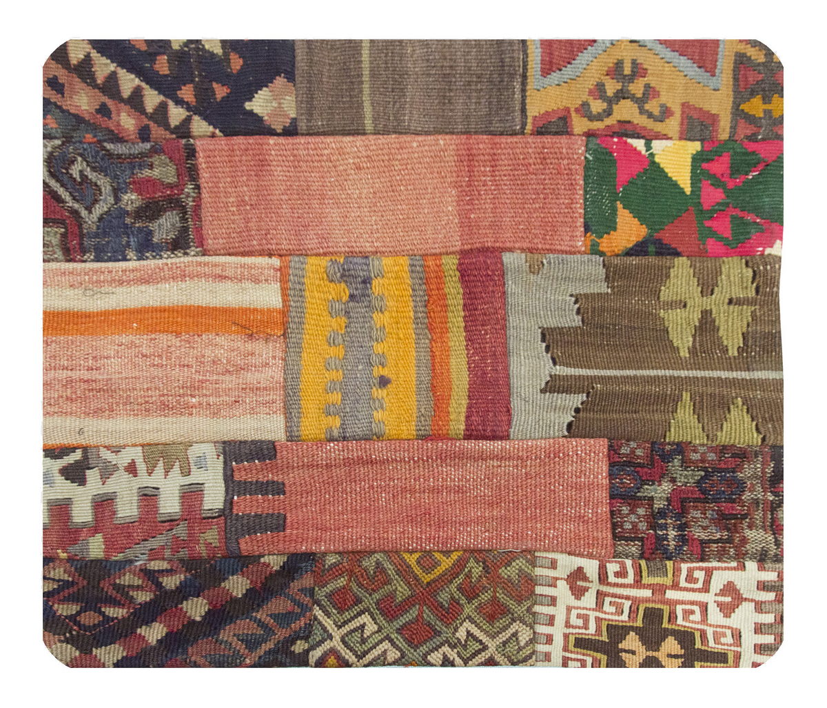 Patchwork Rug Pillow-3-1