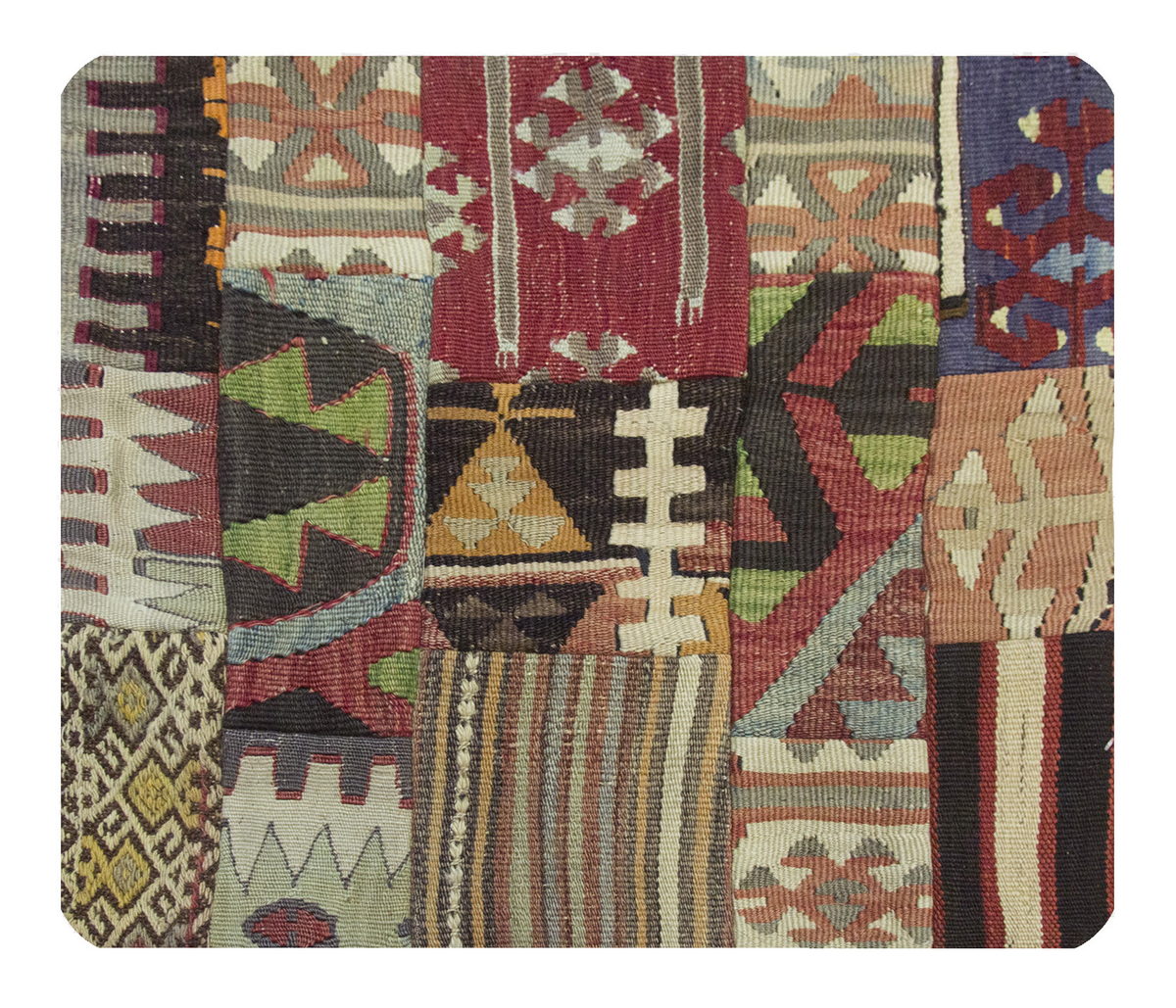 Patchwork Rug Pillow-3-2