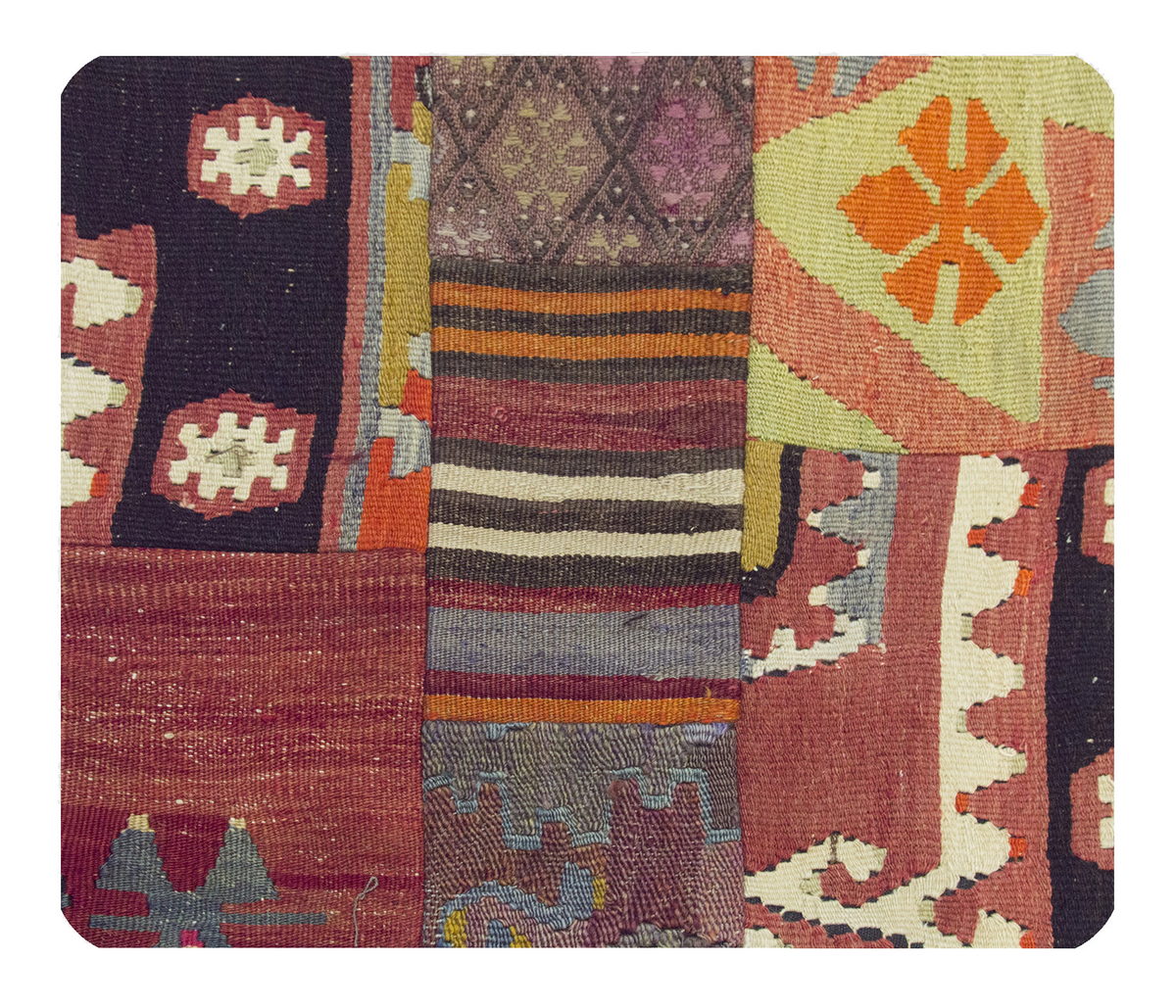 Patchwork Rug Pillow-3-3