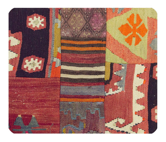 Patchwork Rug Pillow-3-3