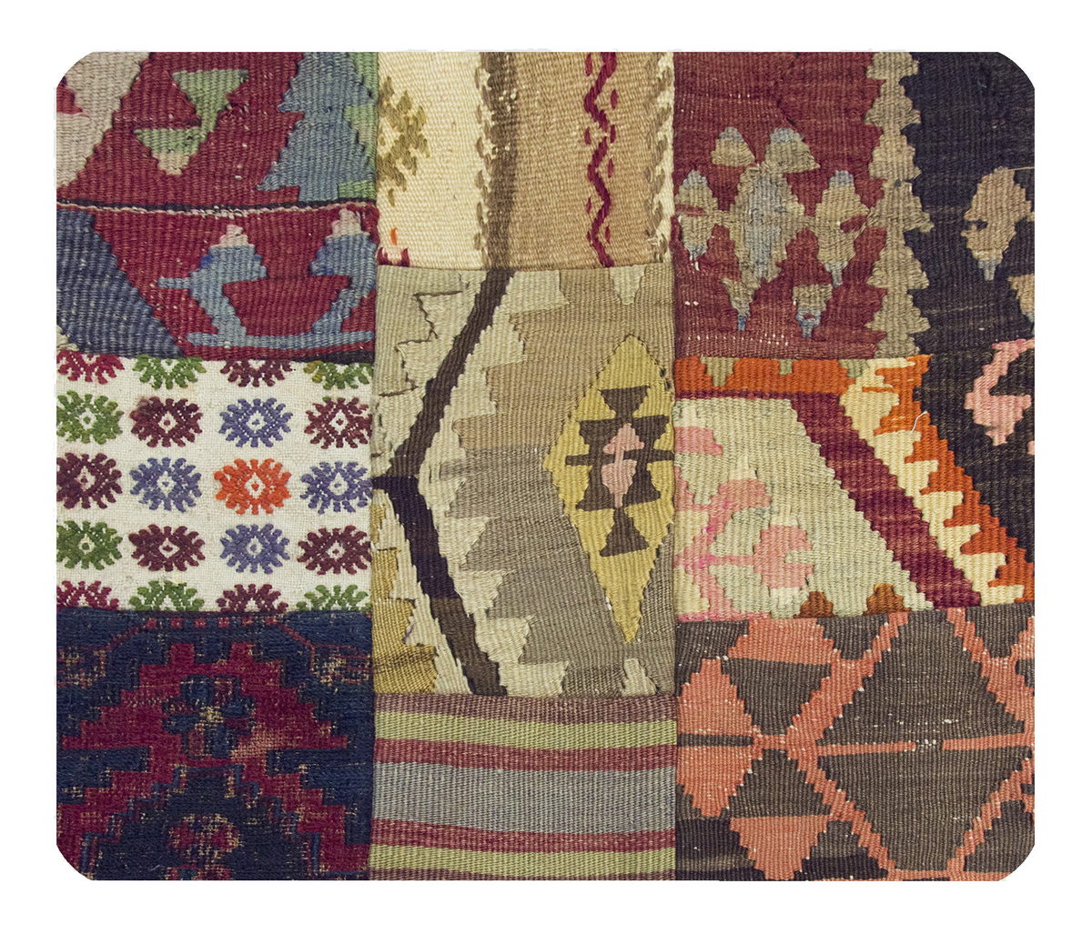 Patchwork Rug Pillow-3-4