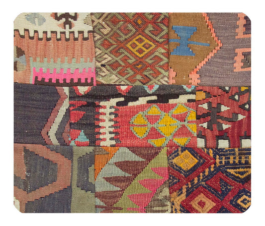 Patchwork Rug Pillow-3-5