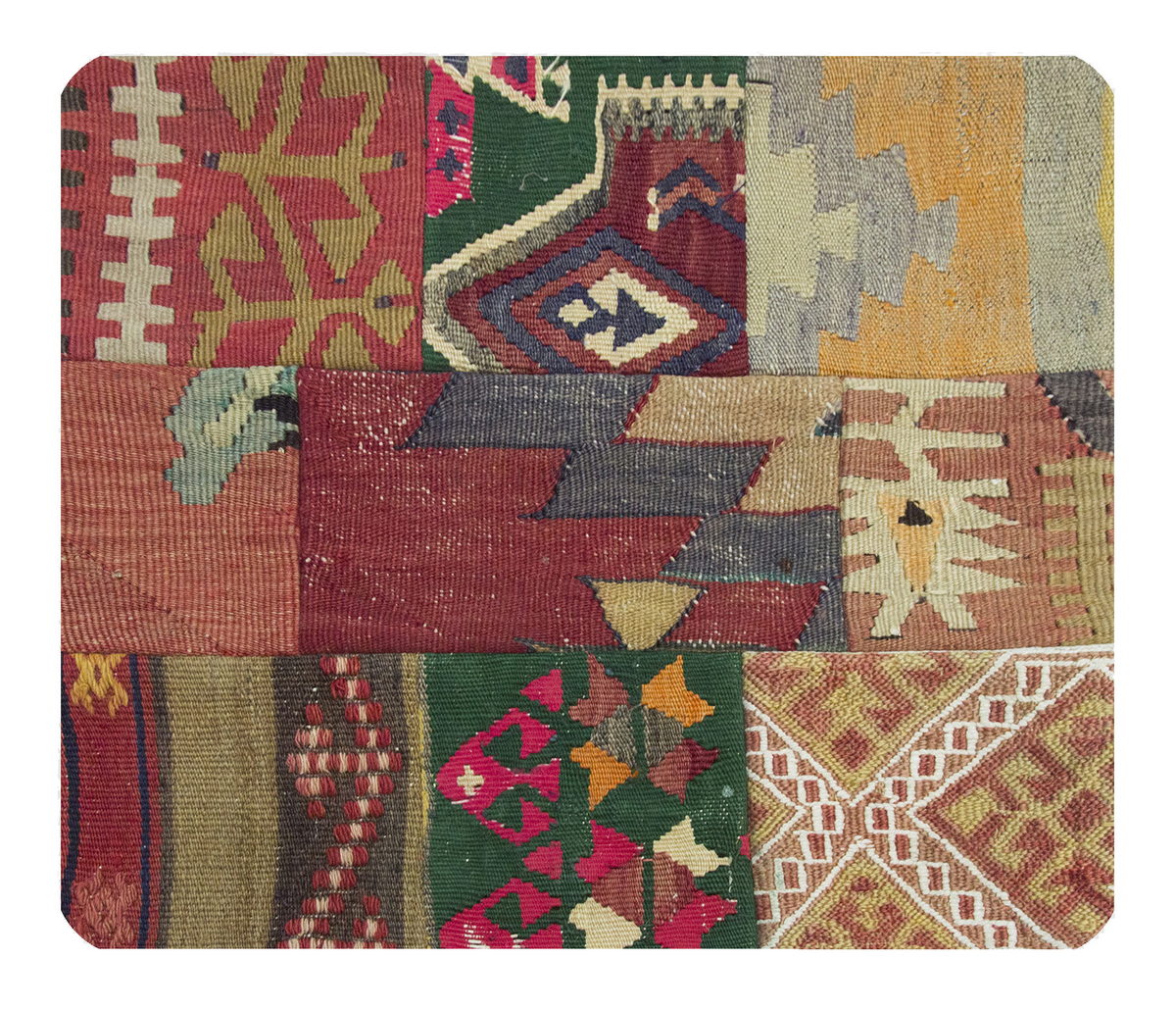 Patchwork Rug Pillow-3-6