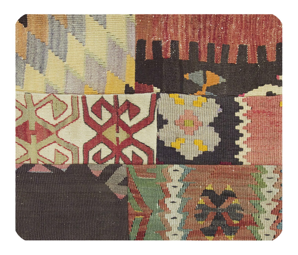 Patchwork Rug Pillow-3-8