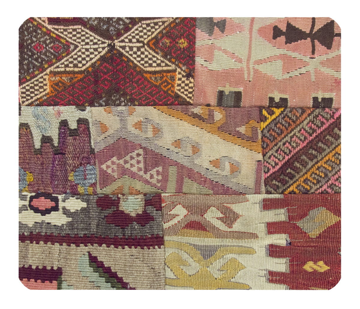 Patchwork Rug Pillow-3-9