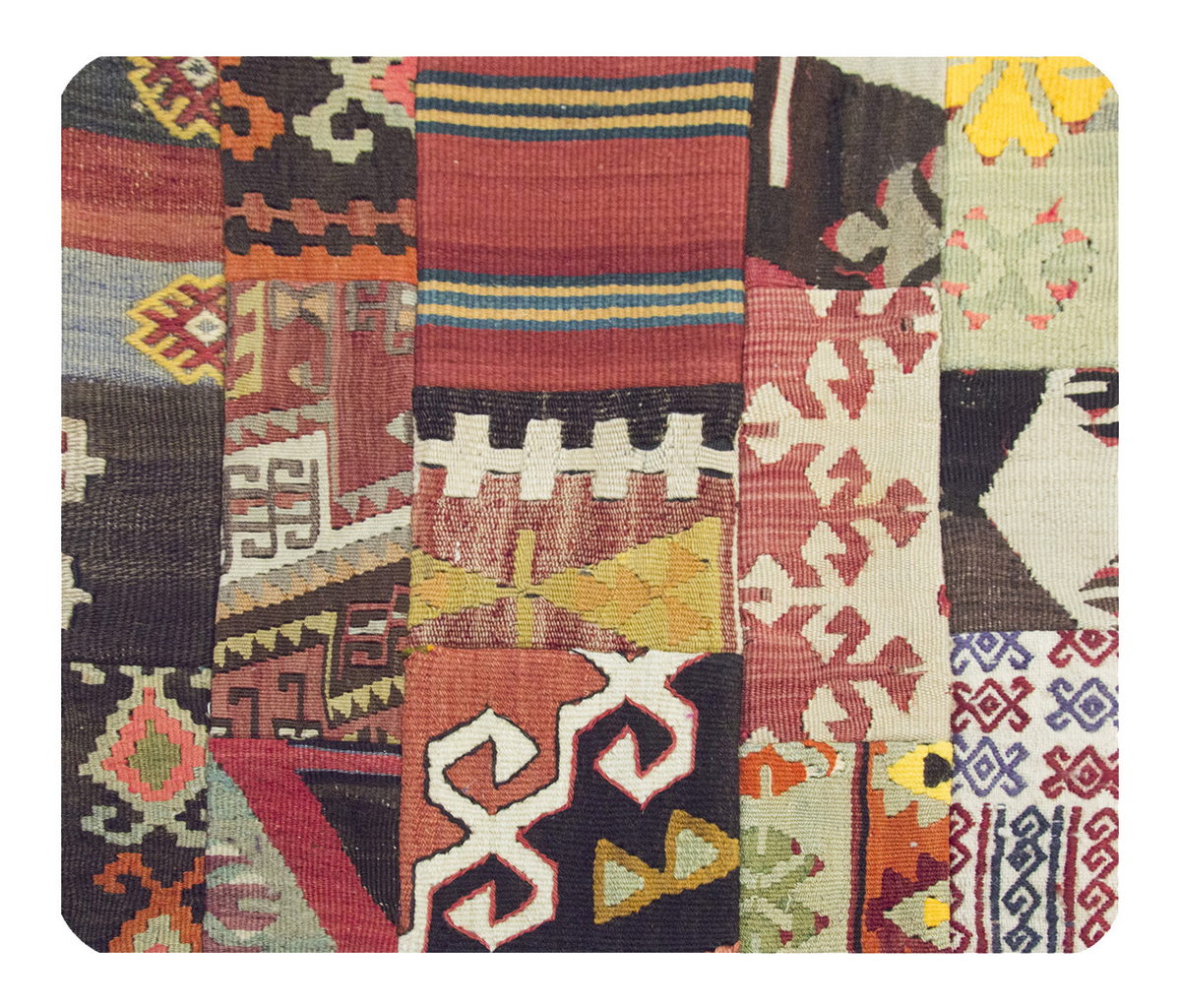 Patchwork Rug Pillow-3-10