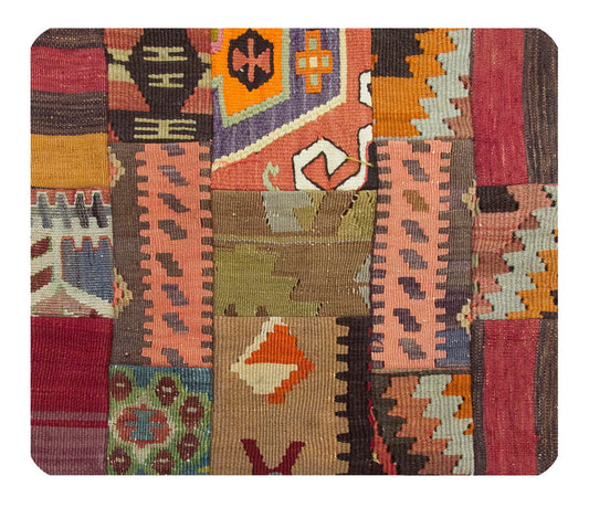 Patchwork Rug Pillow-3-11