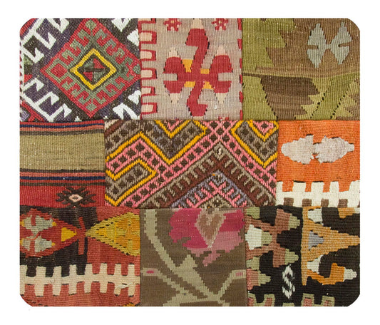 Patchwork Rug Pillow-3-13