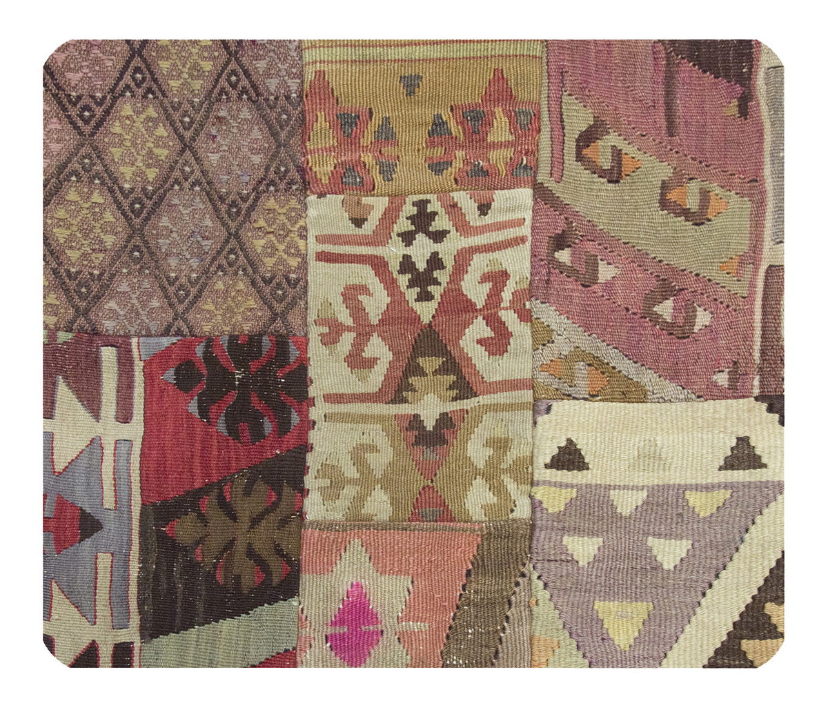 Patchwork Rug Pillow-3-15