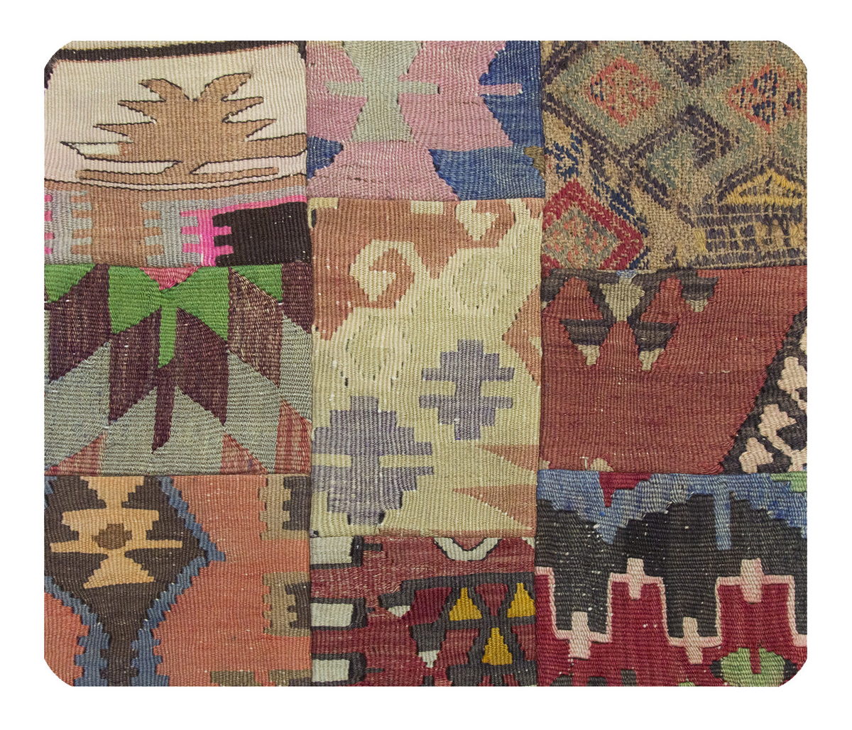 Patchwork Rug Pillow-3-17