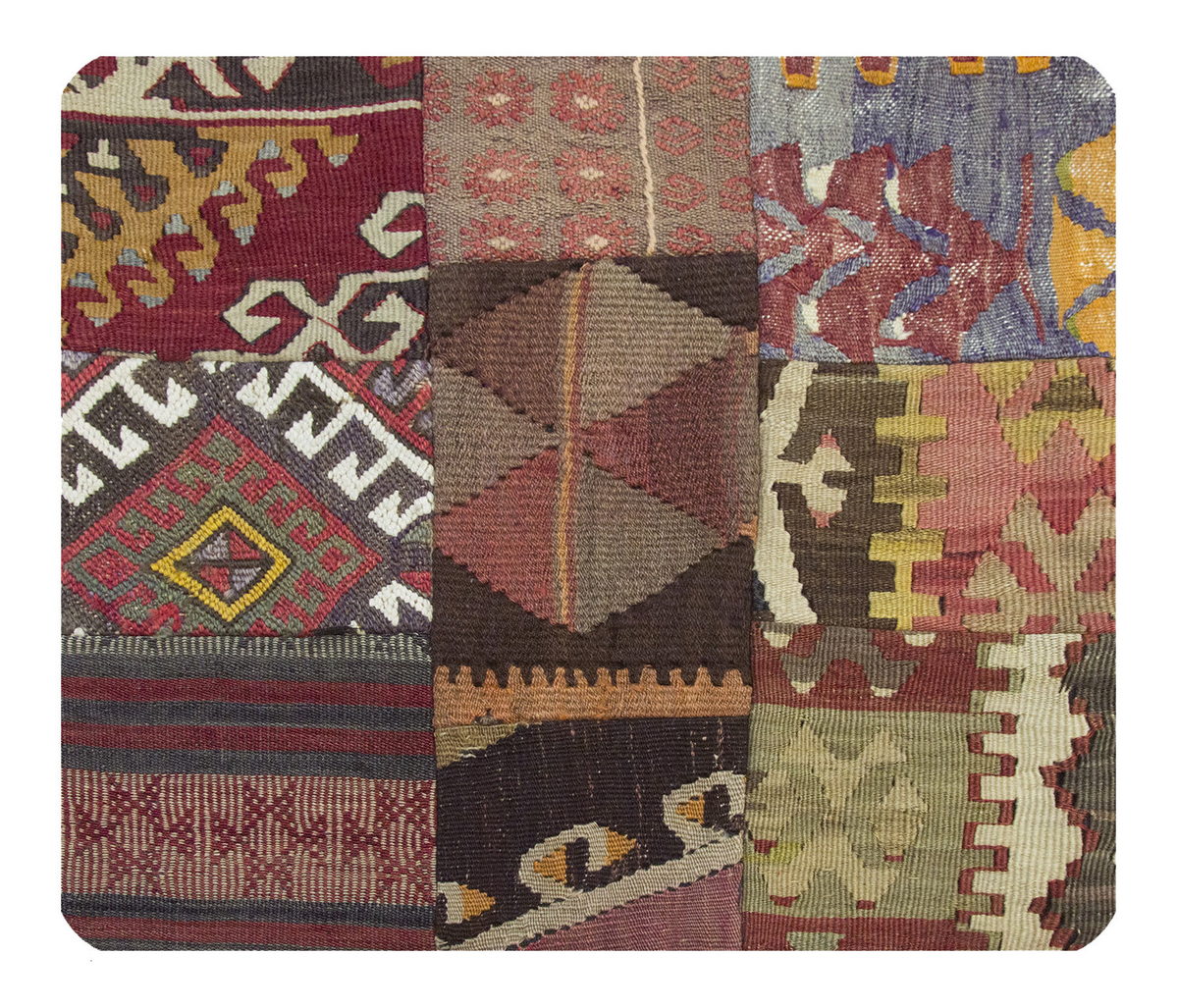 Patchwork Rug Pillow-3-18