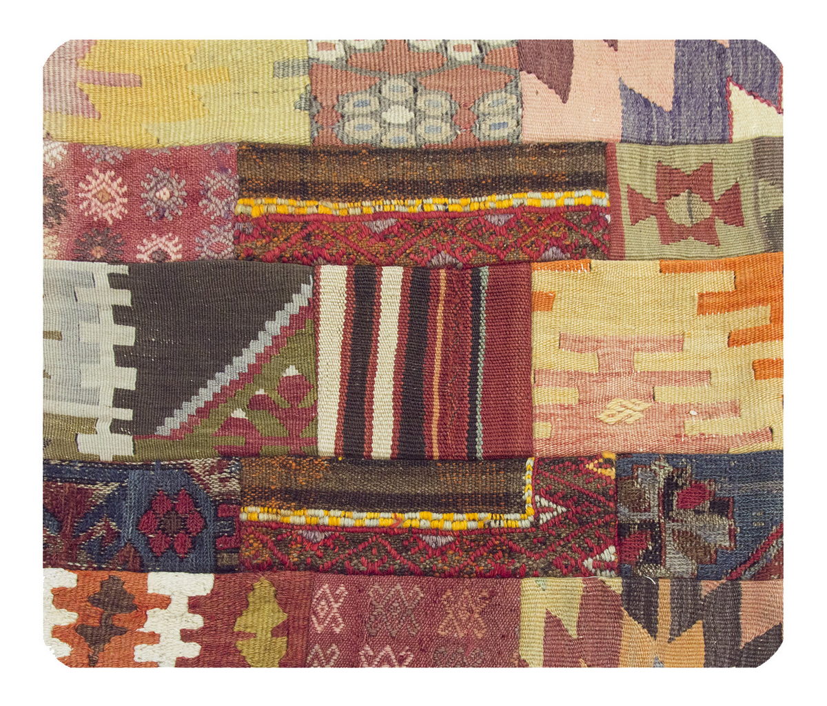 Patchwork Rug Pillow-3-22