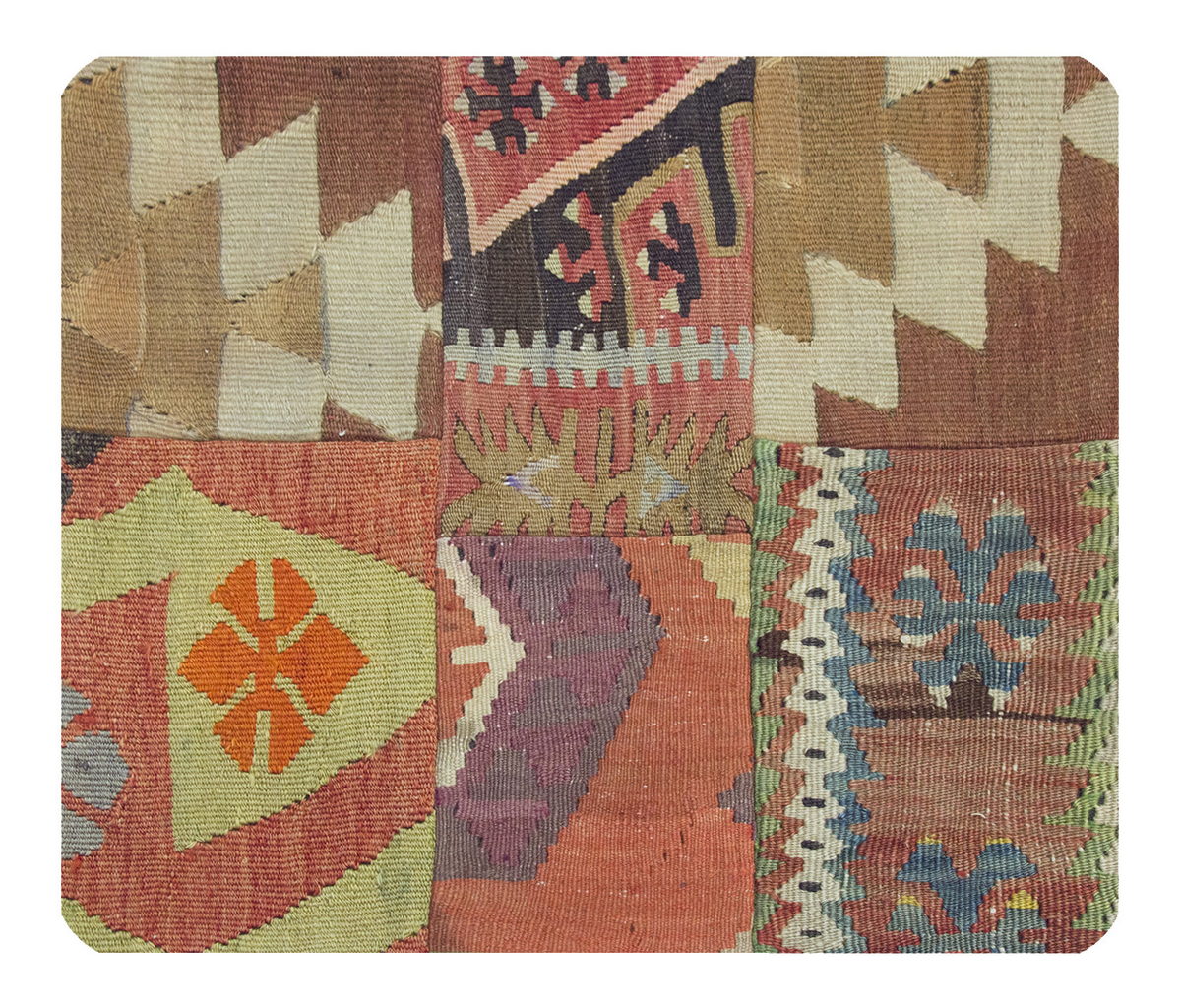 Patchwork Rug Pillow-3-26