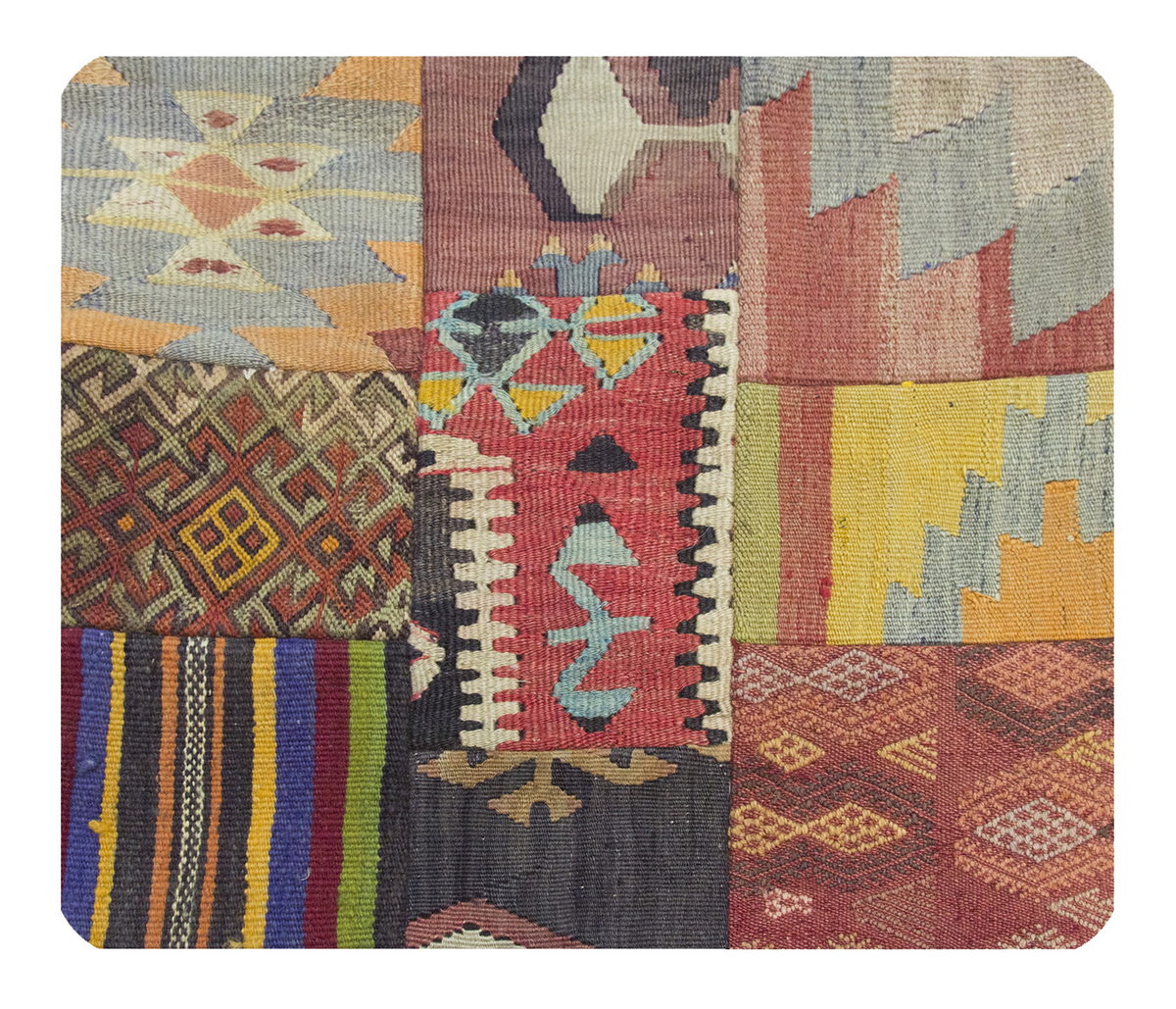 Patchwork Rug Pillow-3-28