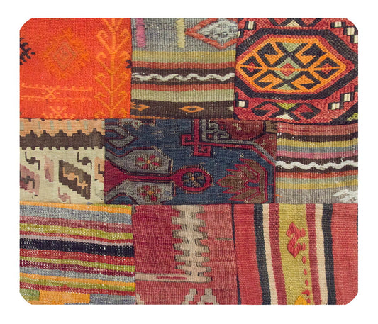 Patchwork Rug Pillow-3-31