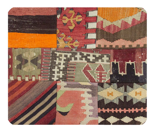 Patchwork Rug Pillow-3-33