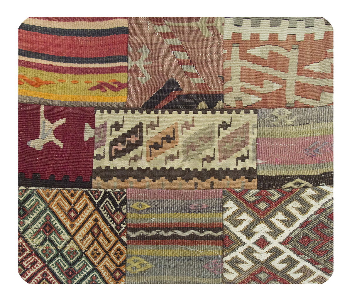 Patchwork Rug Pillow-3-34