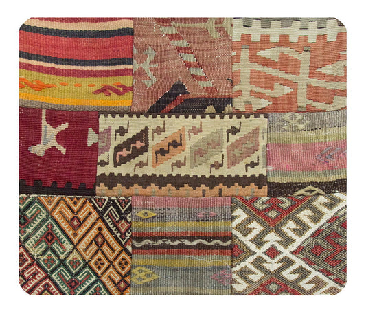 Patchwork Rug Pillow-3-34