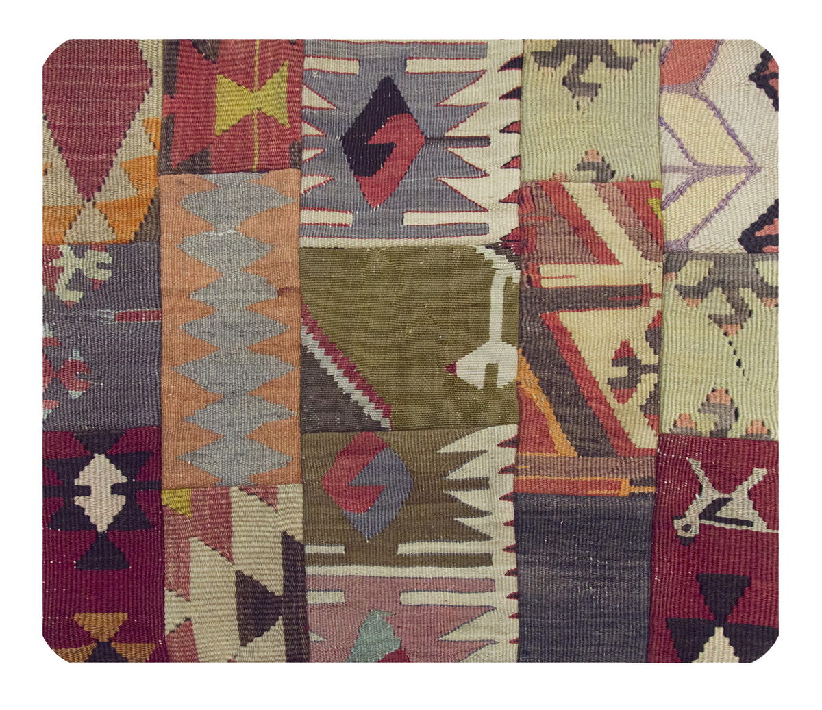 Patchwork Rug Pillow-3-35