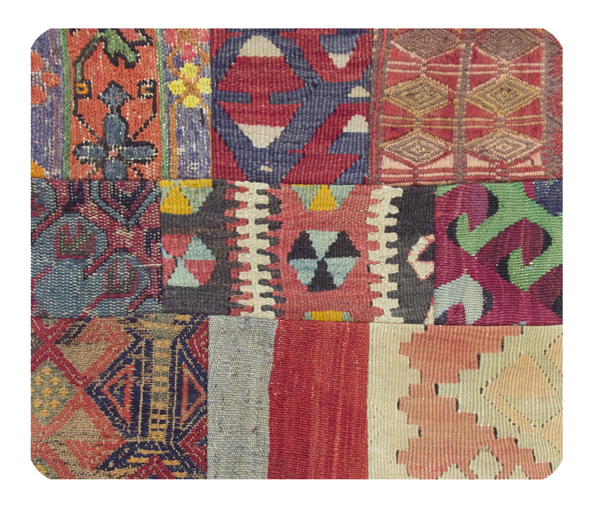Patchwork Rug Pillow-3-36