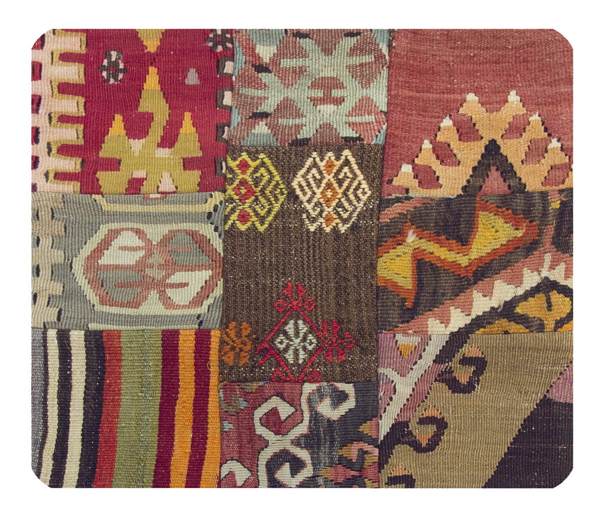 Patchwork Rug Pillow-3-38