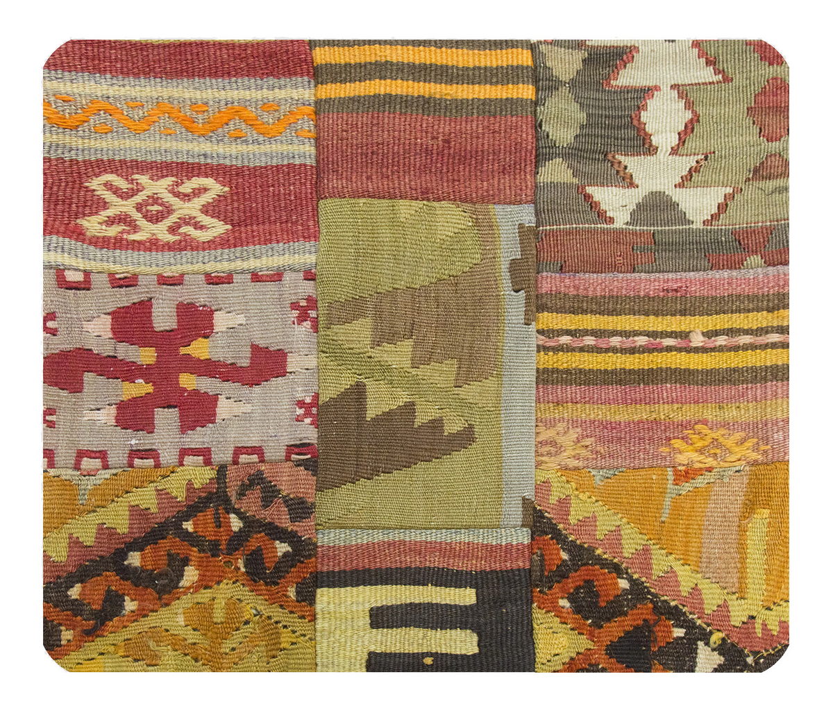 Patchwork Rug Pillow-3-42