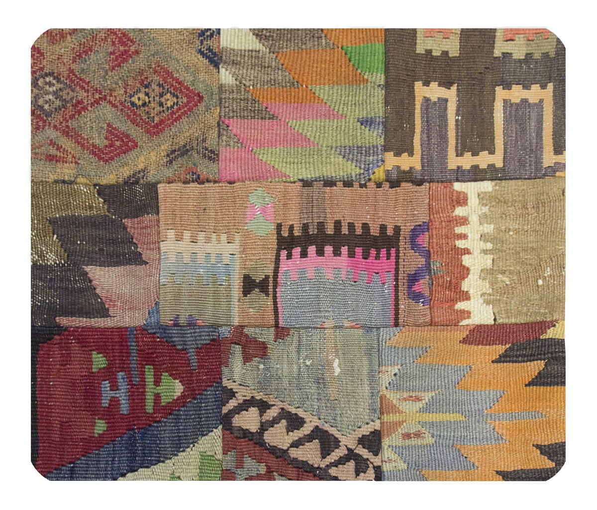 Patchwork Rug Pillow-3-44