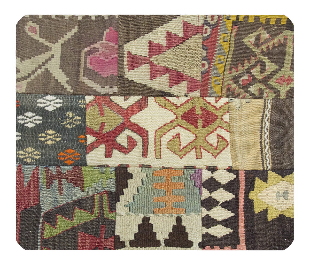 Patchwork Rug Pillow-3-45