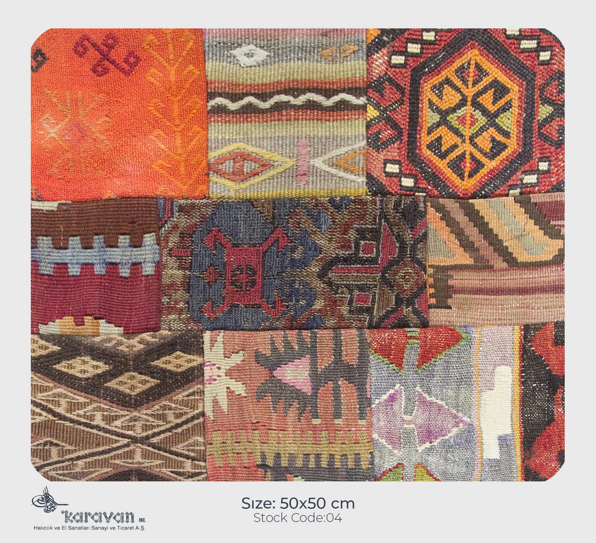 Patchwork Rug Pillow-4-1