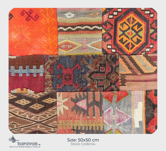 Patchwork Rug Pillow-4-1