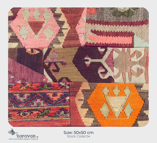 Patchwork Rug Pillow-4-2