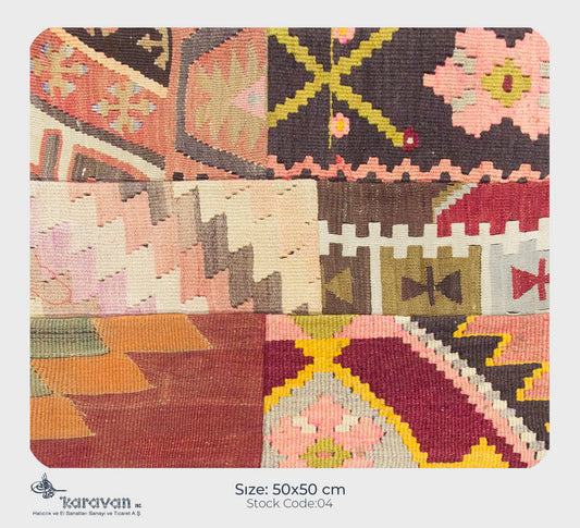 Patchwork Rug Pillow-4-3