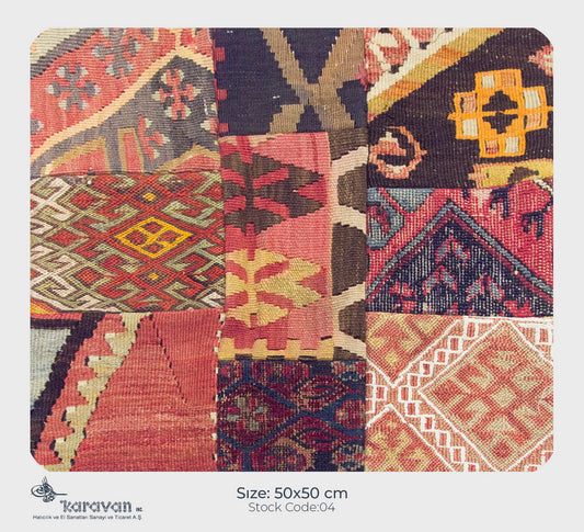 Patchwork Rug Pillow-4-4