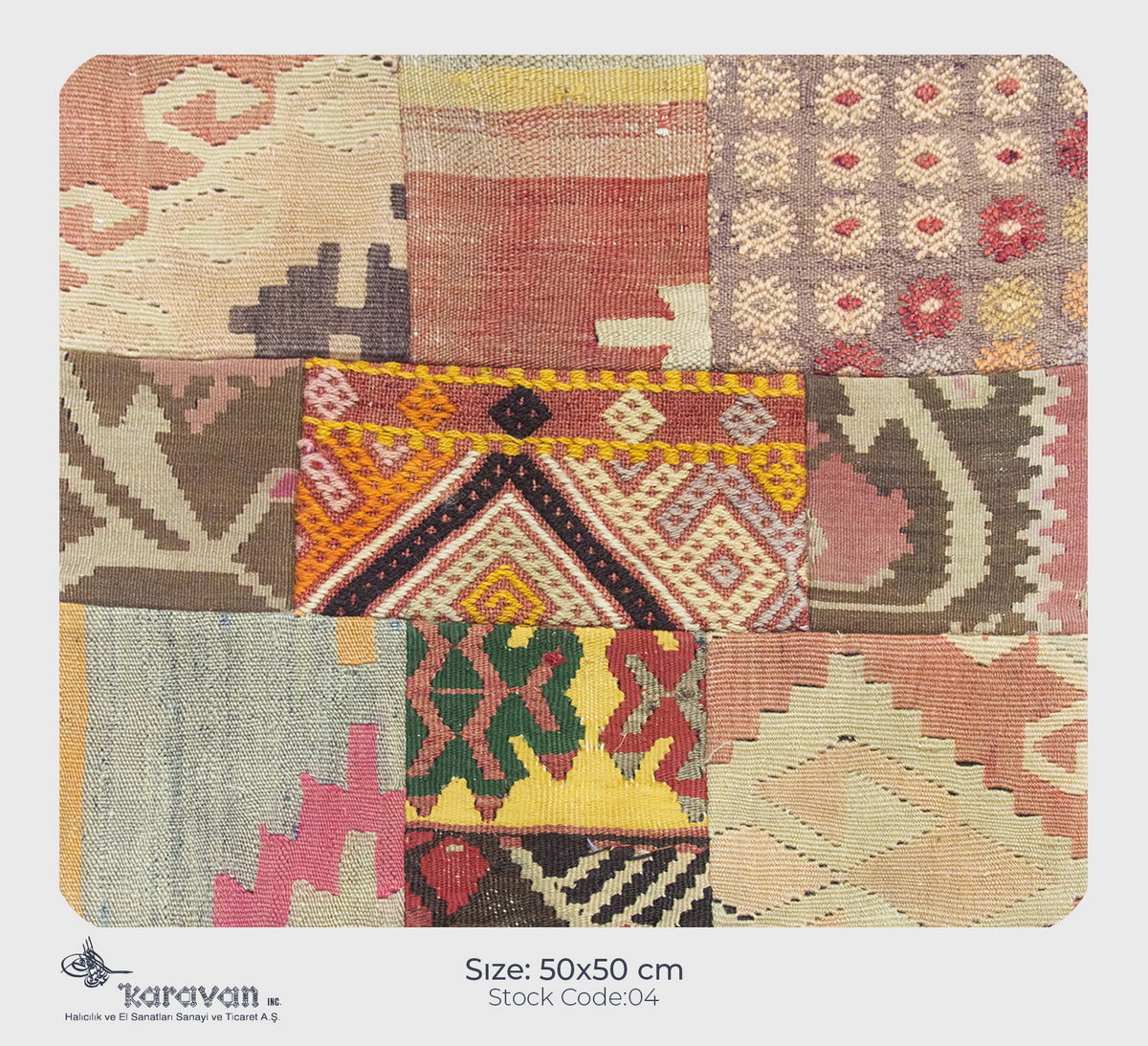 Patchwork Rug Pillow-4-5
