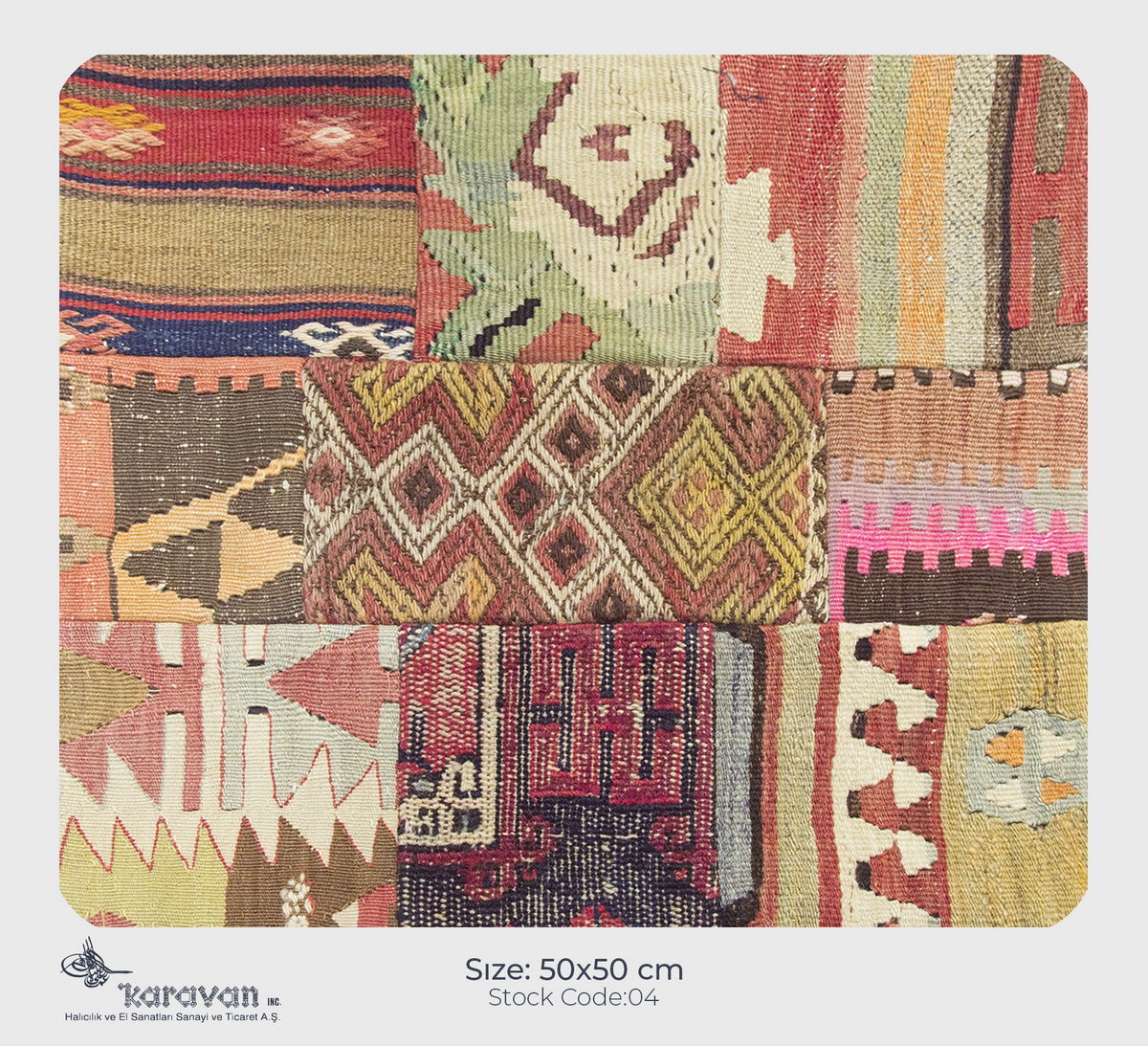 Patchwork Rug Pillow-4-7
