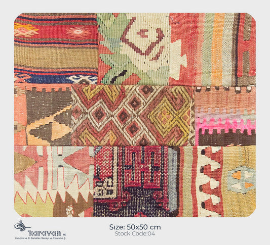 Patchwork Rug Pillow-4-7