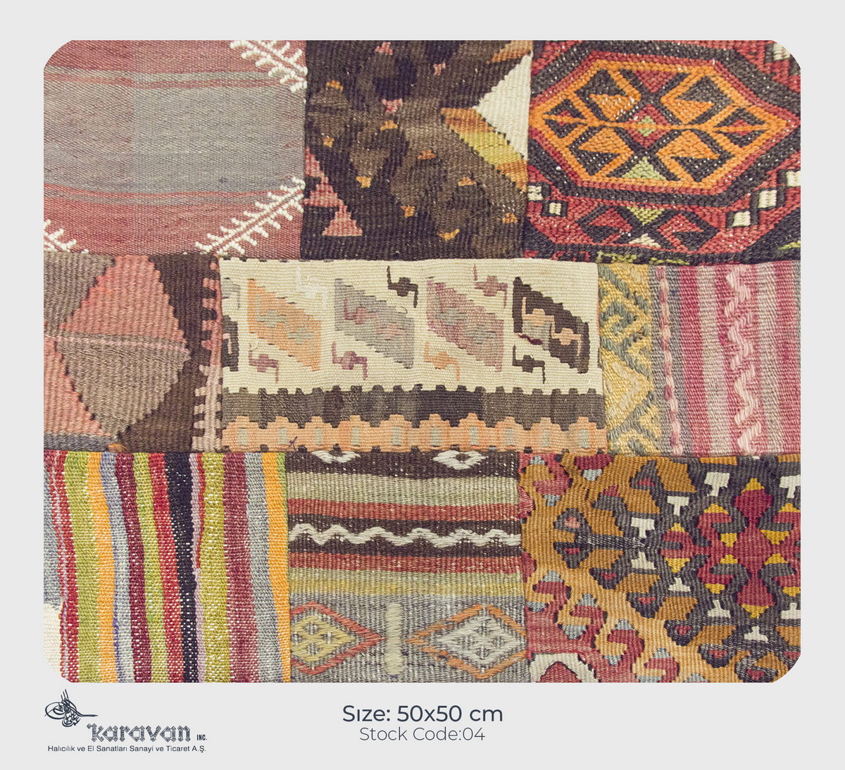 Patchwork Rug Pillow-4-8