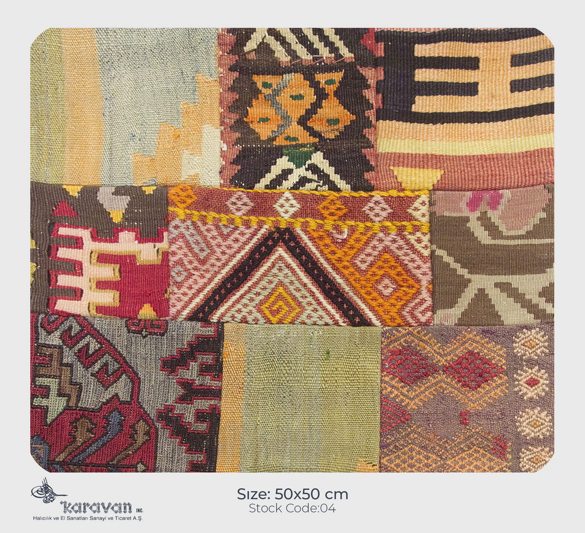 Patchwork Rug Pillow-4-9