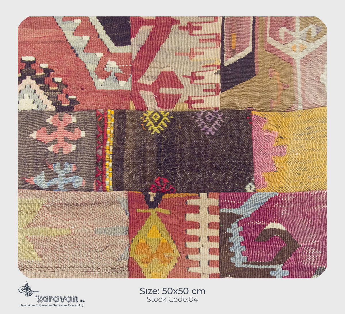Patchwork Rug Pillow-4-10