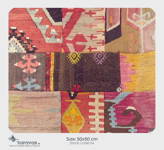 Patchwork Rug Pillow-4-10