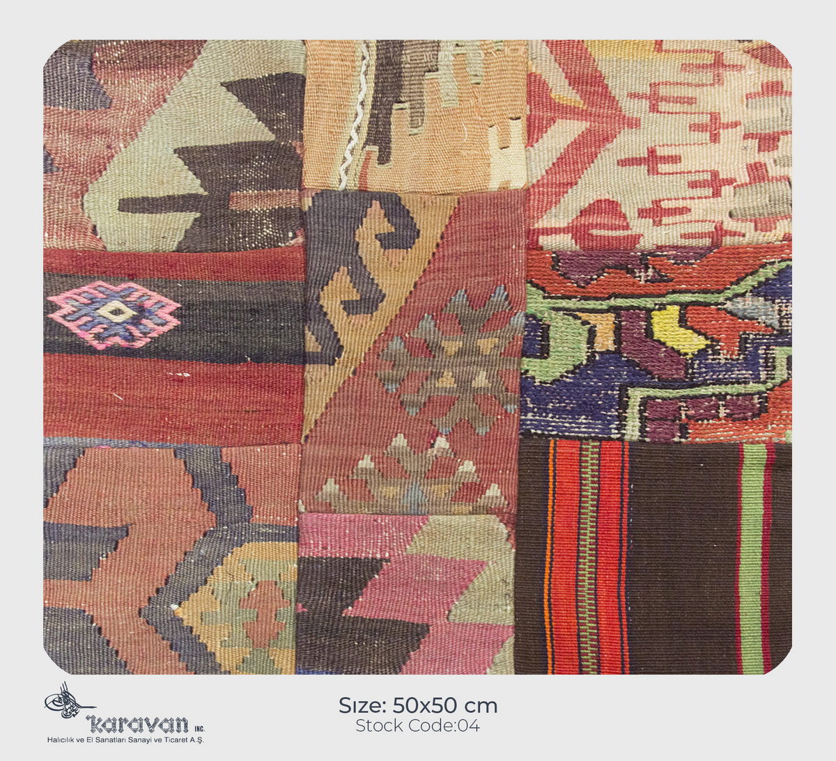 Patchwork Rug Pillow-4-12