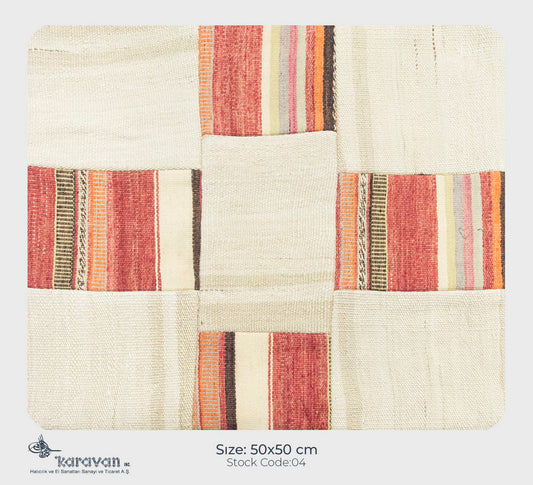 Patchwork Rug Pillow-4-13/