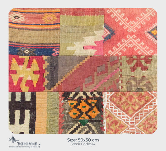 Patchwork Rug Pillow-4-14