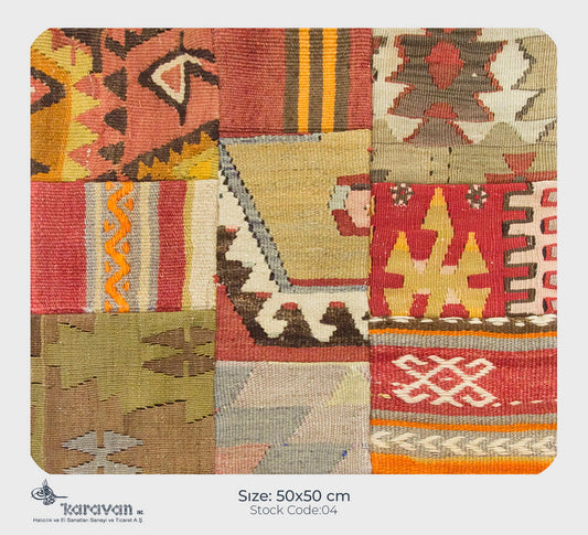 Patchwork Rug Pillow-4-24
