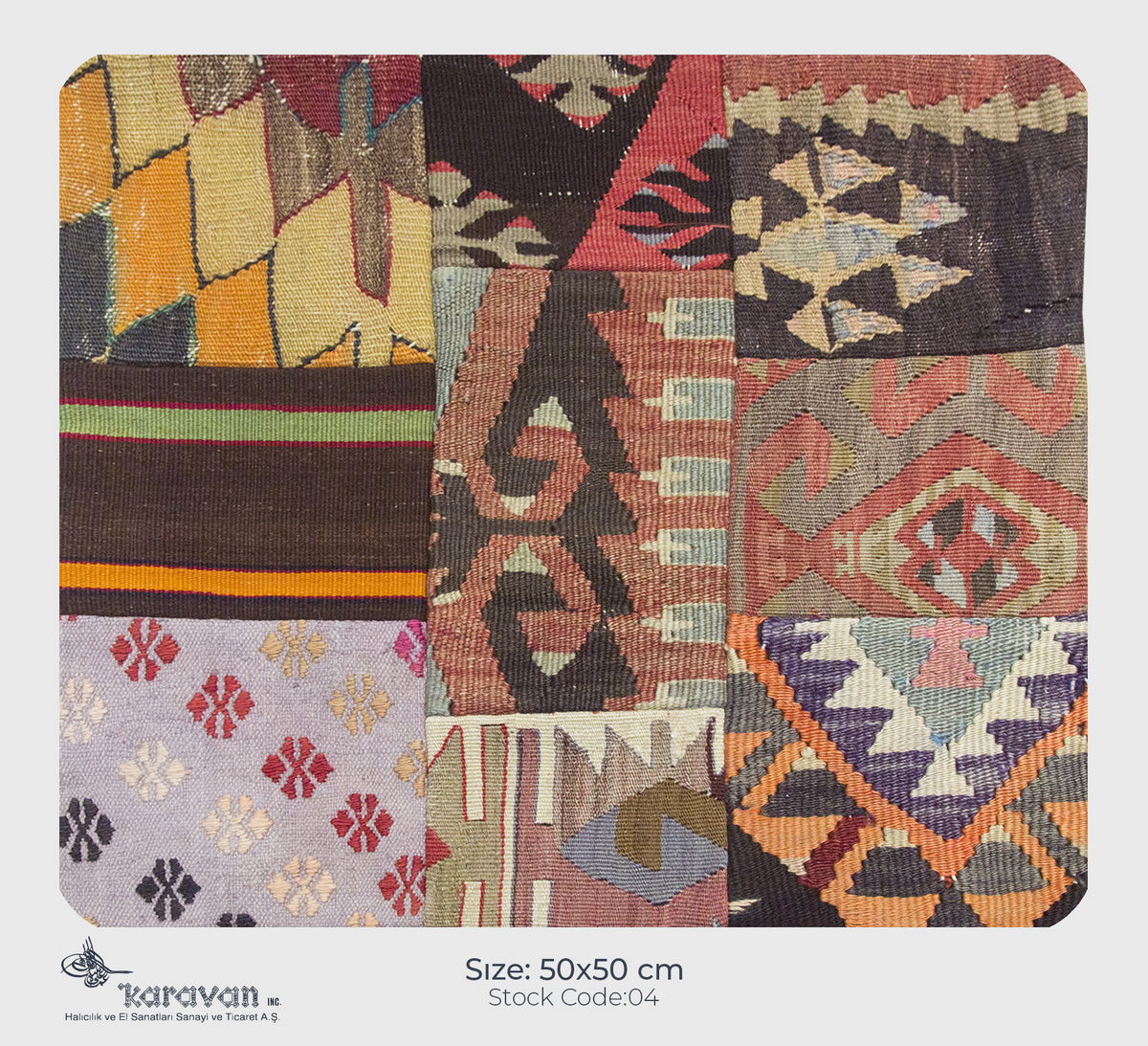 Patchwork Rug Pillow-4-26